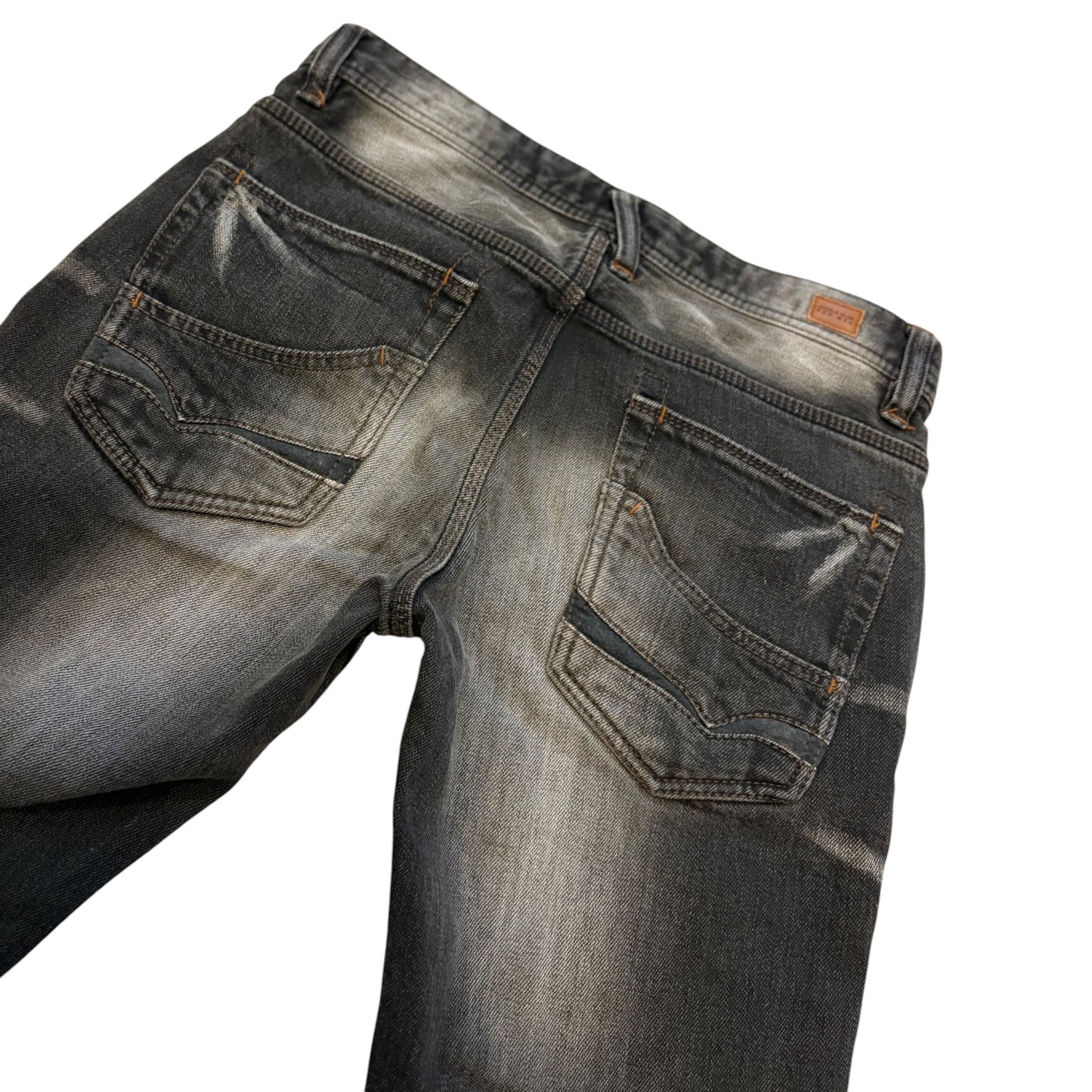 Nicole Club grey streaked claw mark shoe cut denim jeans