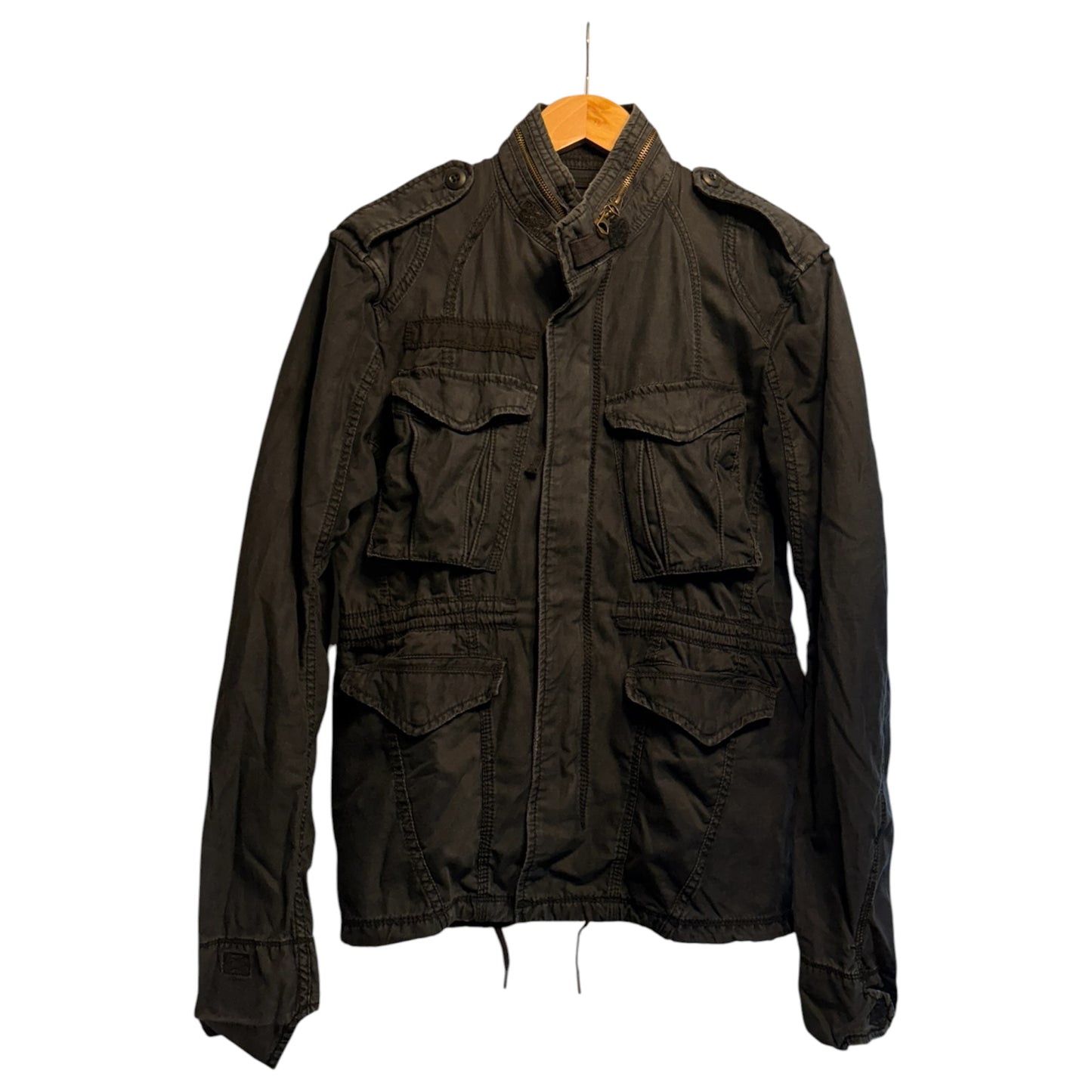 Goa multipocket detailed military jacket w bono hood & tassles