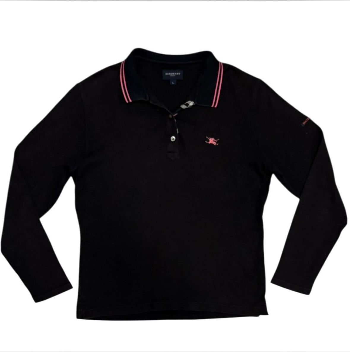 Burberry black polo longsleeve
T-shirt with pink detailing
