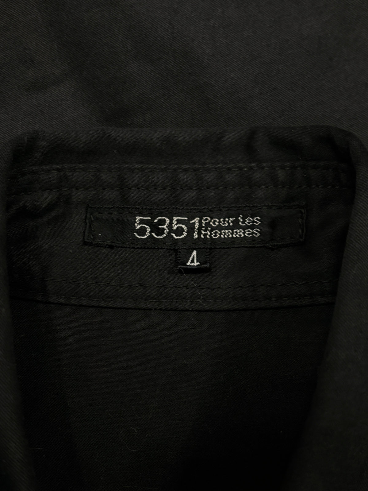 5351 Pour Les Hommes black button up detailed denim shirt jacket