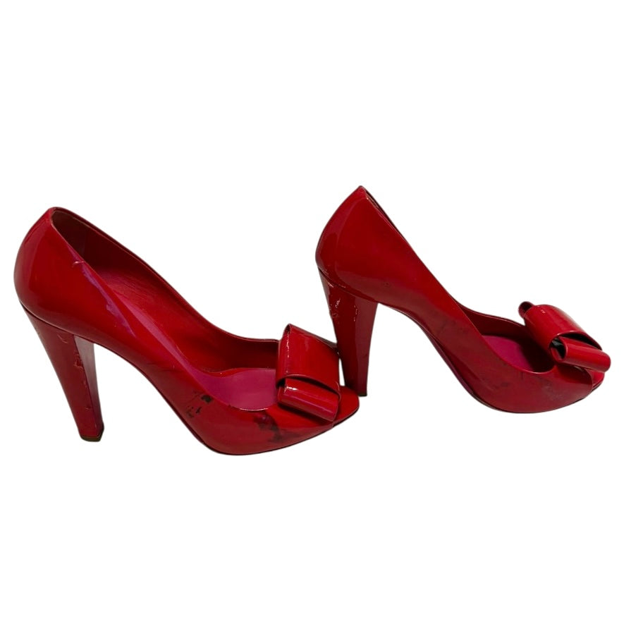 Miu Miu red bow heels
