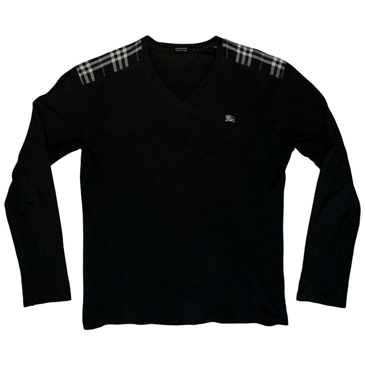 Burberry Black Label nova check shoulder longsleeve T-shirt