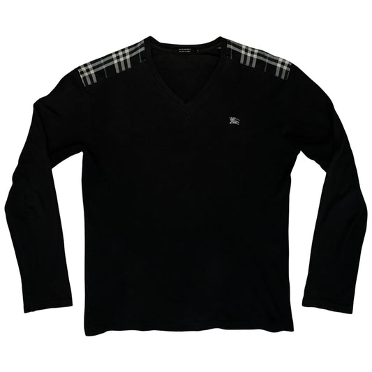 Burberry Black Label nova check shoulder longsleeve T-shirt