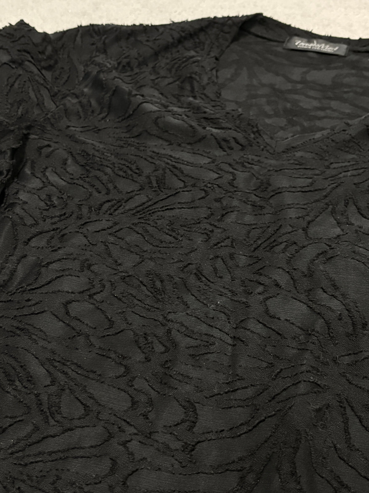 Tornado Mart black web knit layered T-shirt