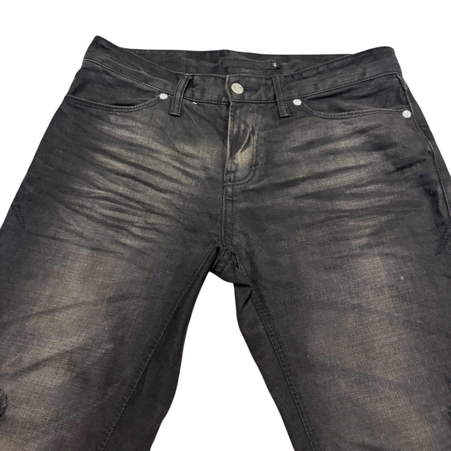 Fuga streaked honeycomb black bootcut denim jeans