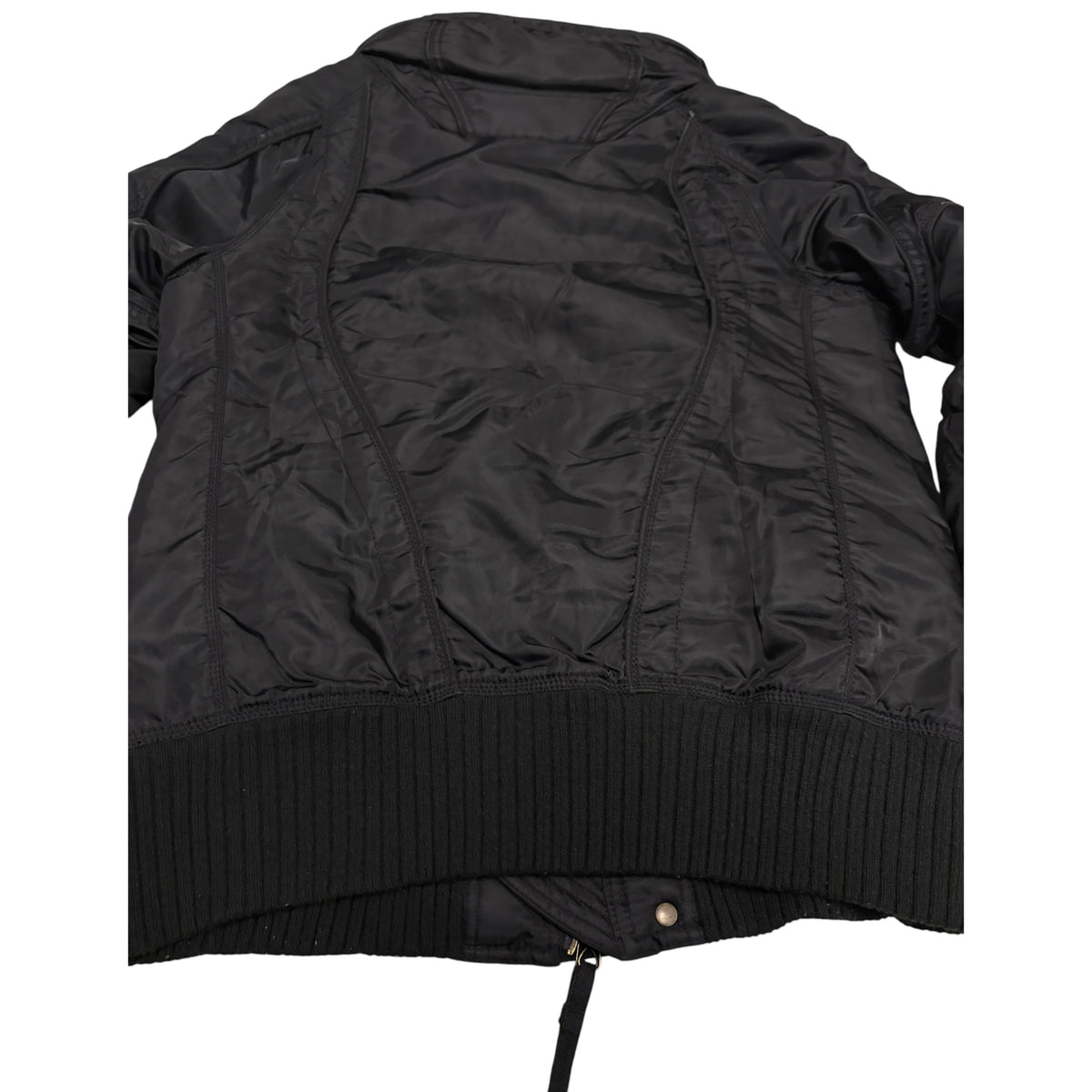 Goa bono hood nylon utility bomber jacket w/ cotton fleece ends