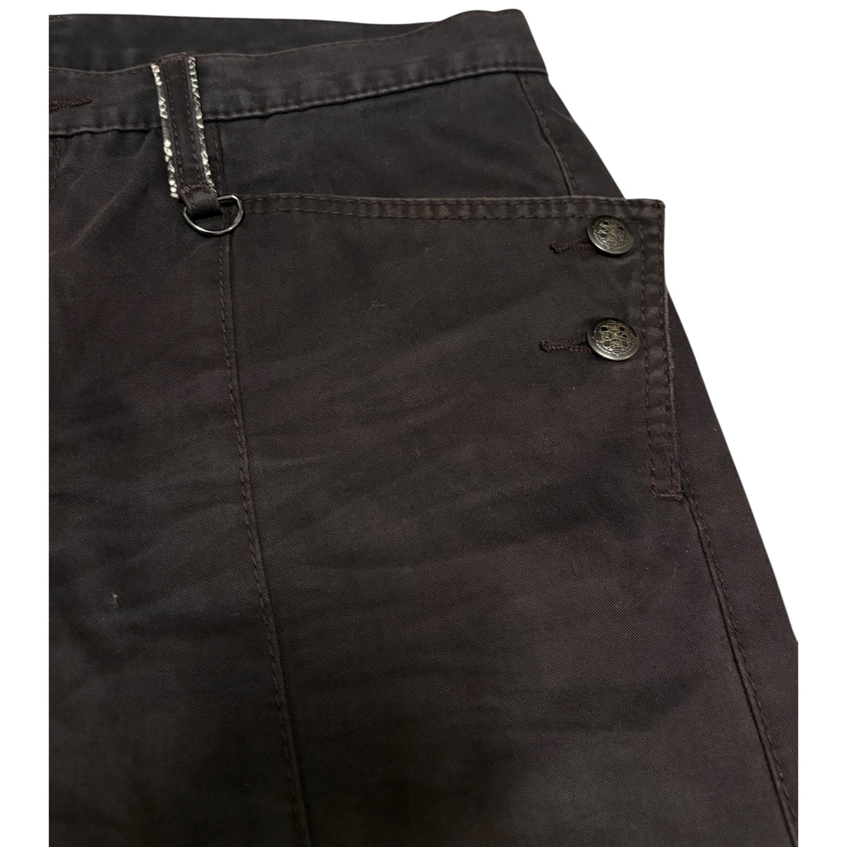 Nicole Club black python leather embossed pocket straight denim jeans