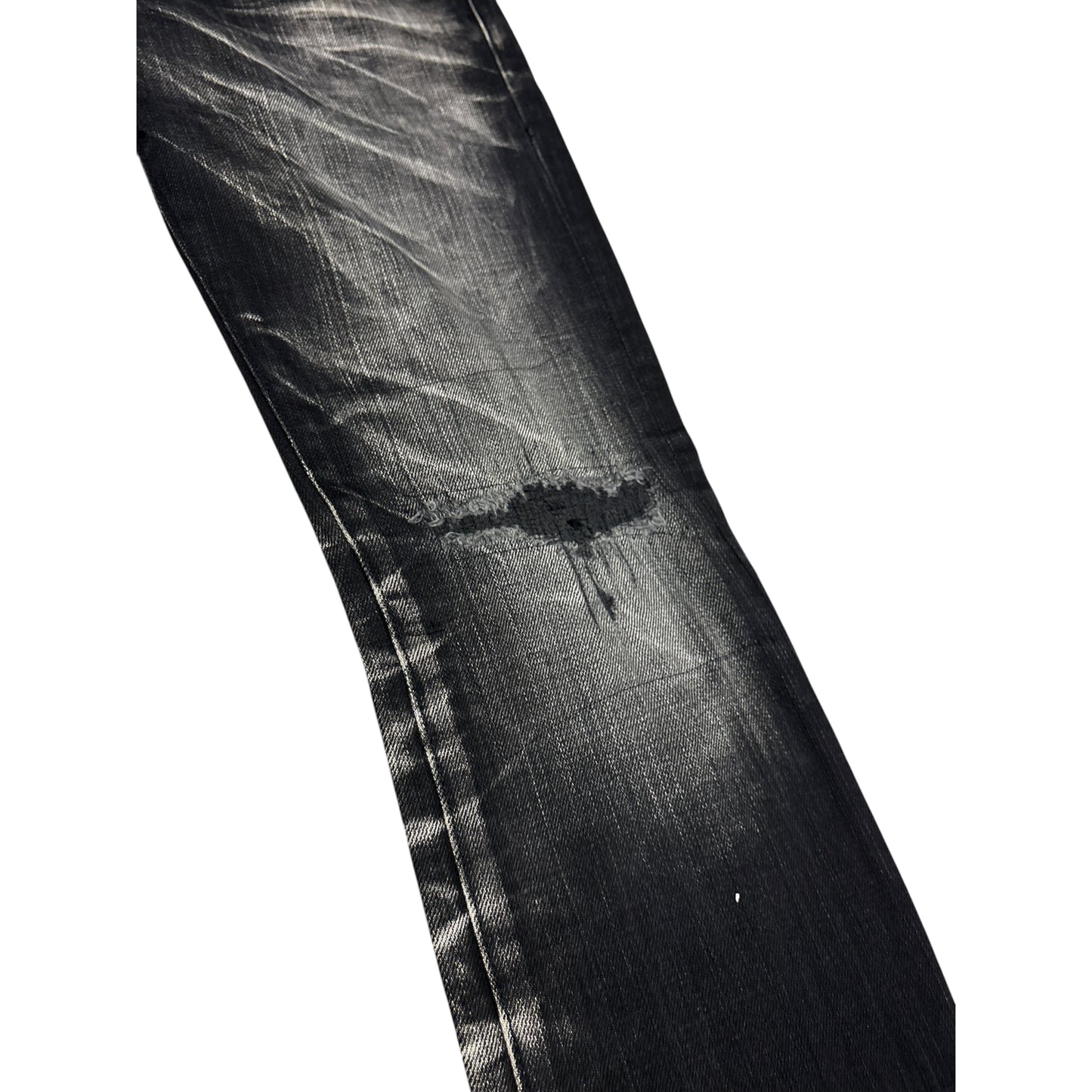 Tornado Mart black grey claw mark grey bootcut denim jeans