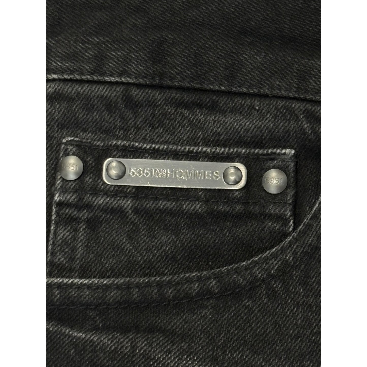 5351 Pour Les Hommes black whispered bootcut denim jeans