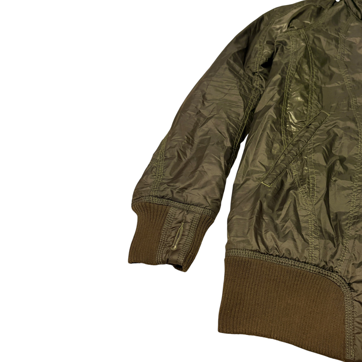 Goa khaki bono hood nylon windbreaker jacket