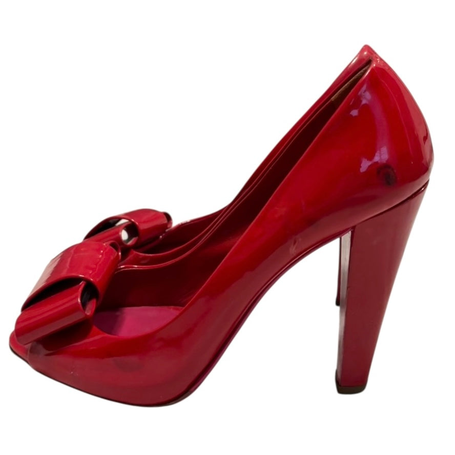 Miu Miu red bow heels
