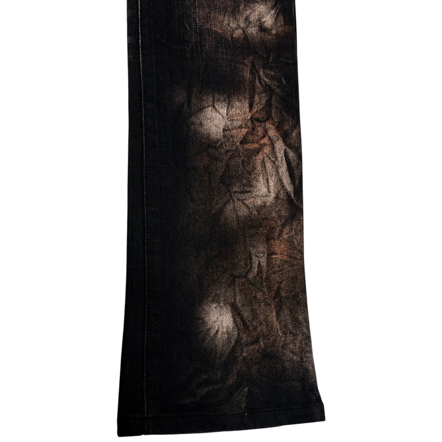 Tornado Mart red galaxy effect black bootcut denim jeans