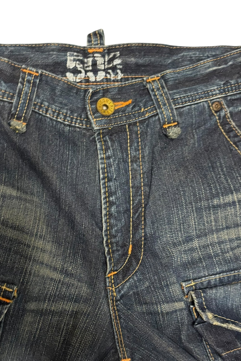 Edwin blue bootcut satchel pocket denim jeans