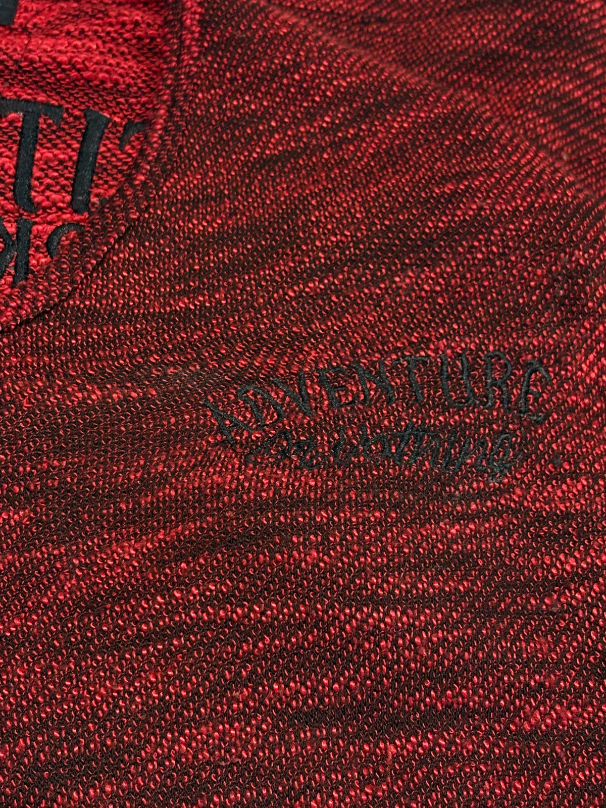 In The Attic dark red fade wash cotton knit T-shirt