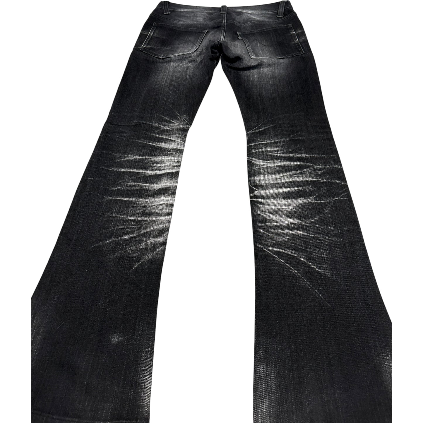 Tornado Mart black grey claw mark grey bootcut denim jeans
