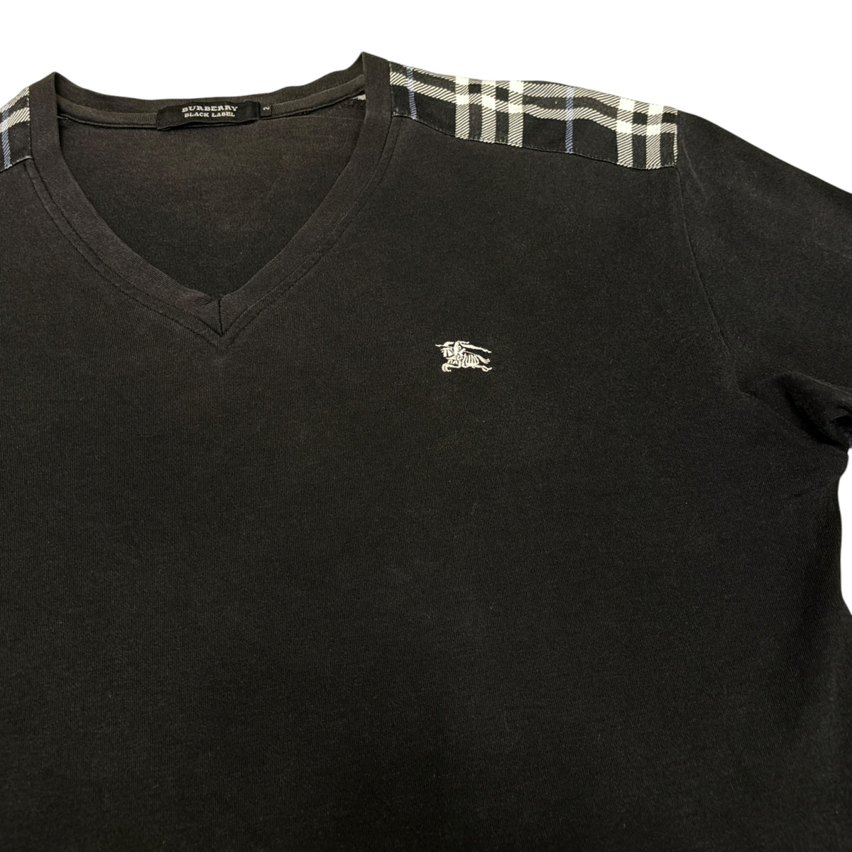 Burberry Black Label nova check shoulder longsleeve T-shirt