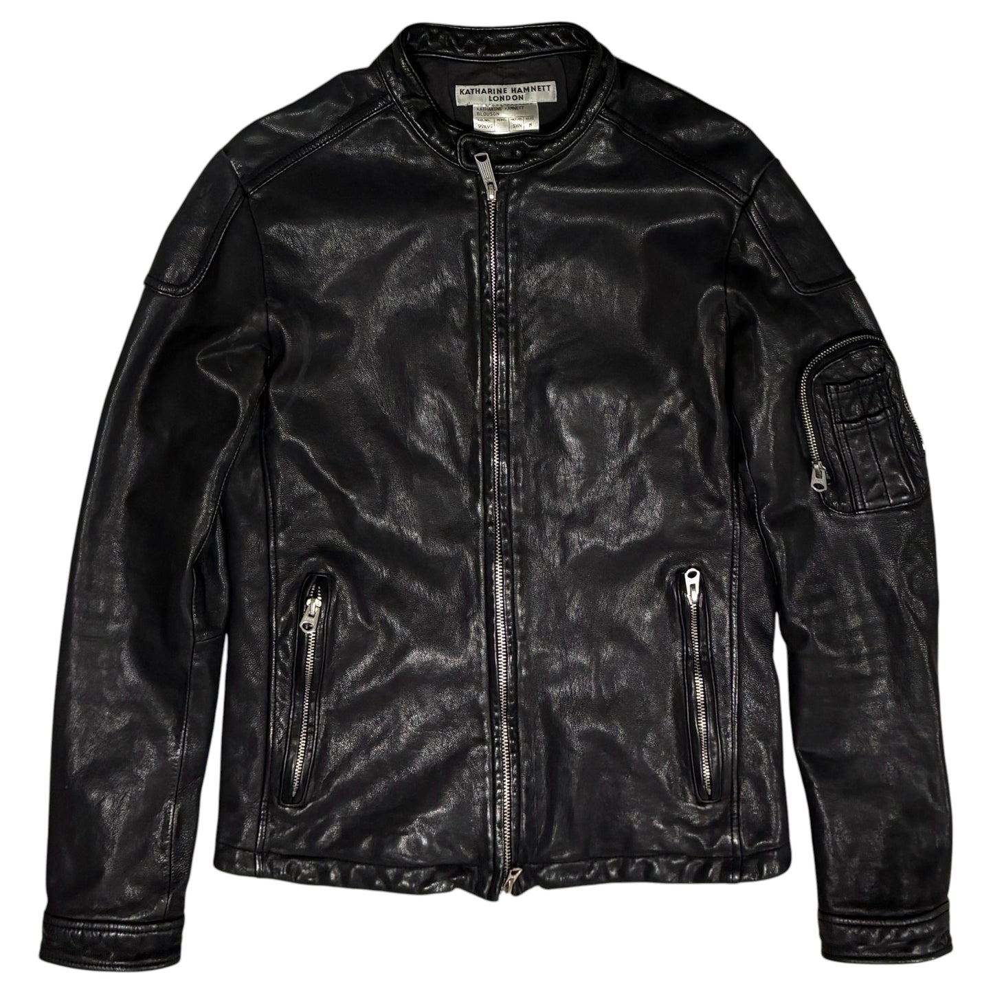 Katharine Hamnett goat leather bomber jacket