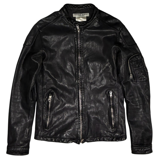 Katharine Hamnett goat leather bomber jacket