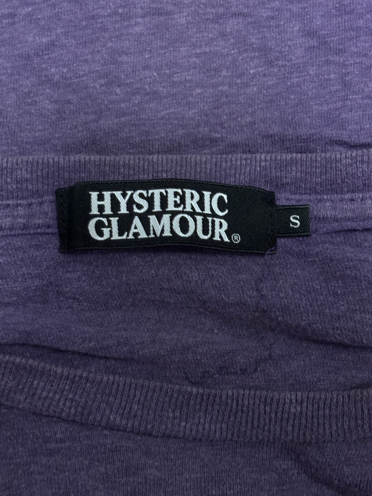 Hysteric Glamour purple futuristic girl graphic T-shirt