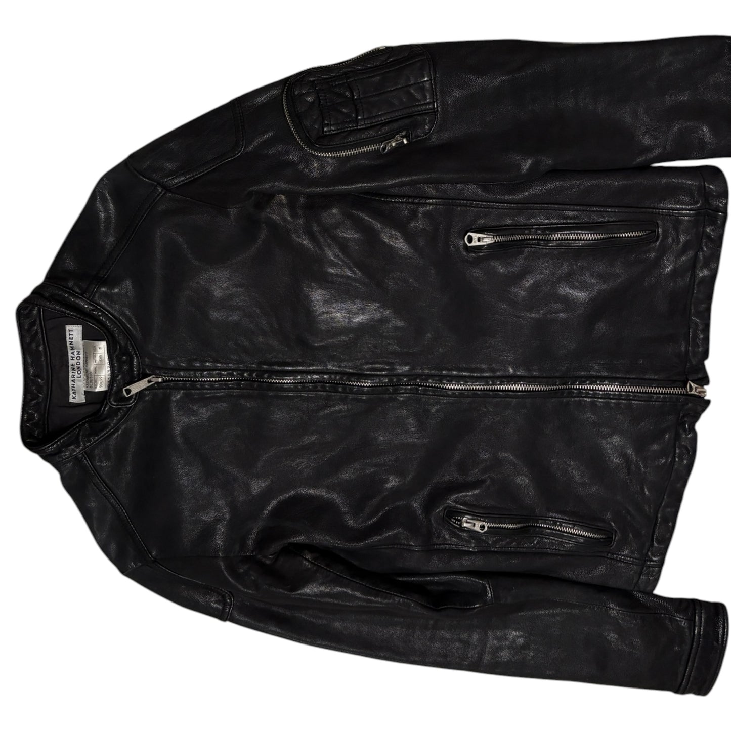 Katharine Hamnett goat leather bomber jacket