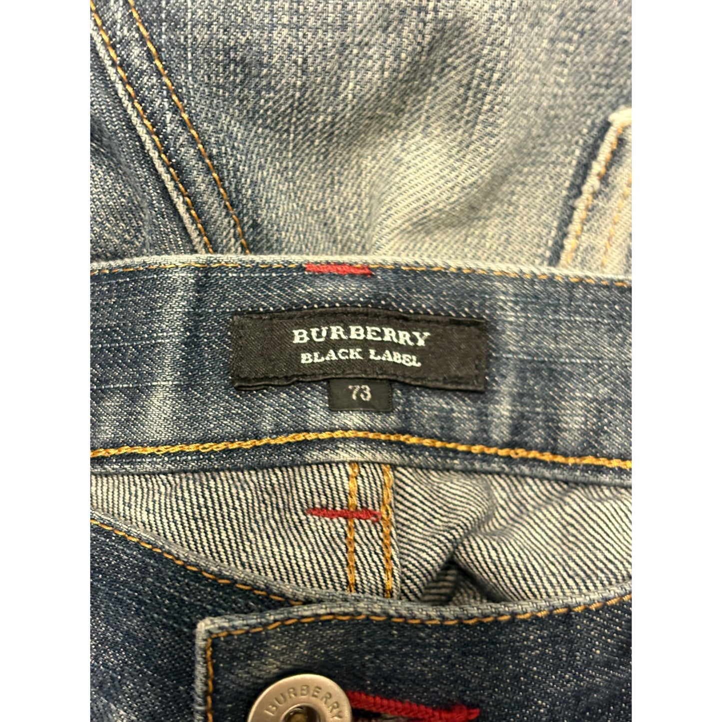 Burberry Black Label distressed blue straight denim jeans