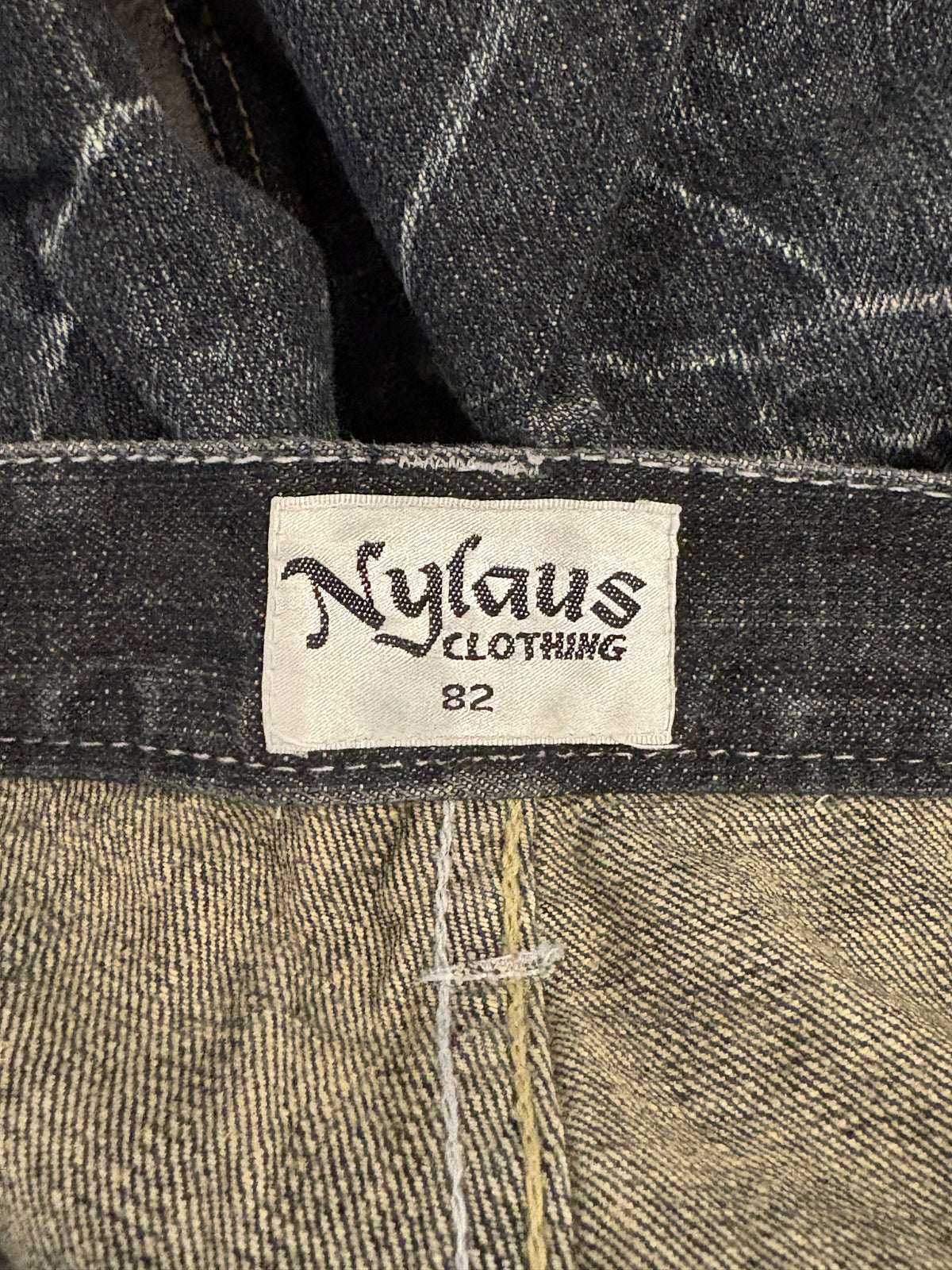 Japanese brand distressed navy blue denim jorts