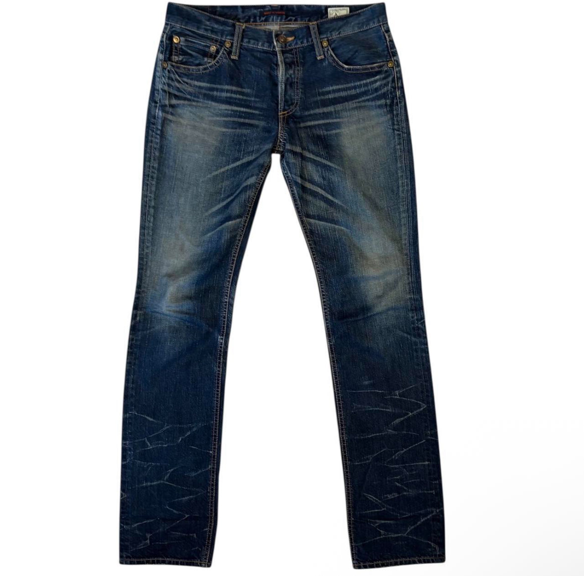 Japanese Brand blue denim gradient wash jeans