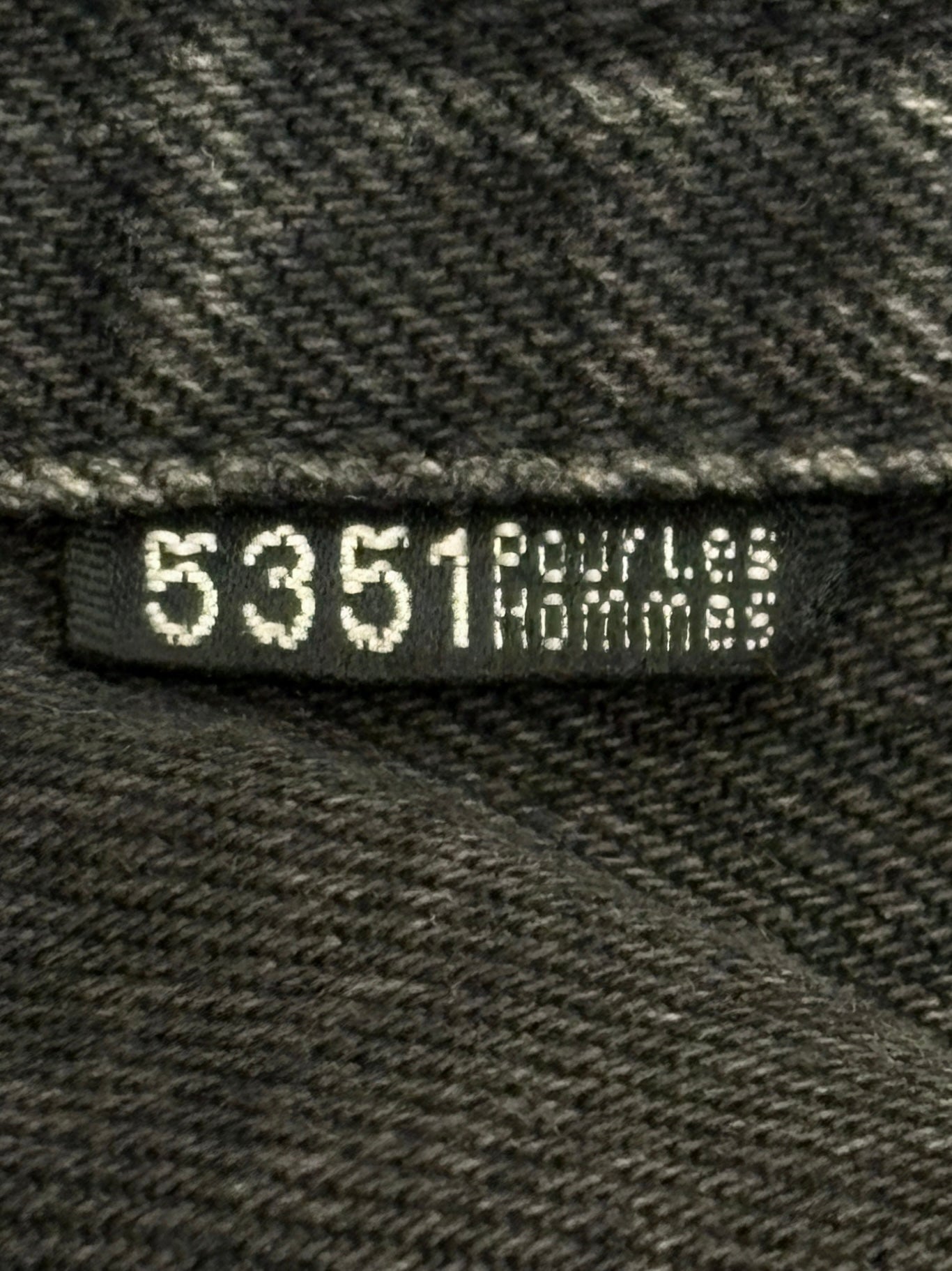 5351 Pour Les Hommes black whispered bootcut denim jeans