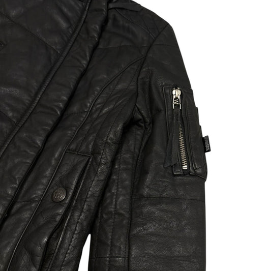 5351 Pour Les Femmes goat leather asymmetric jacket