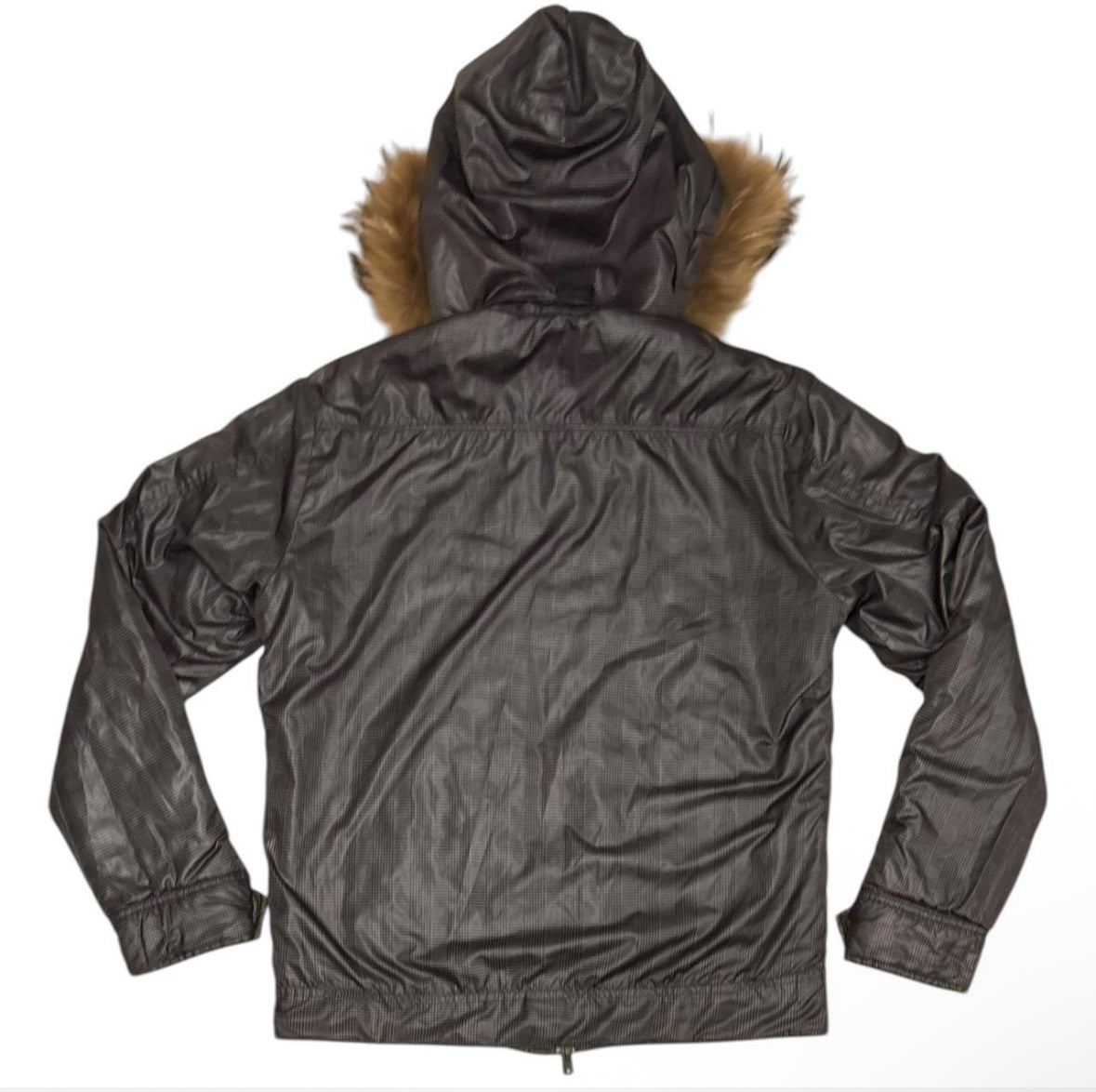 Takeo Kikuchi reversible check raccoon fur hood lightweight windbreaker jacket RRP
£350