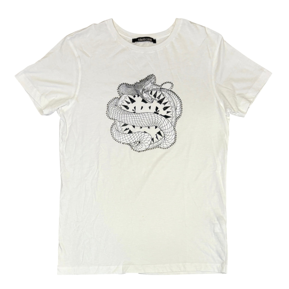 Roberto Cavalli studded snake T-shirt