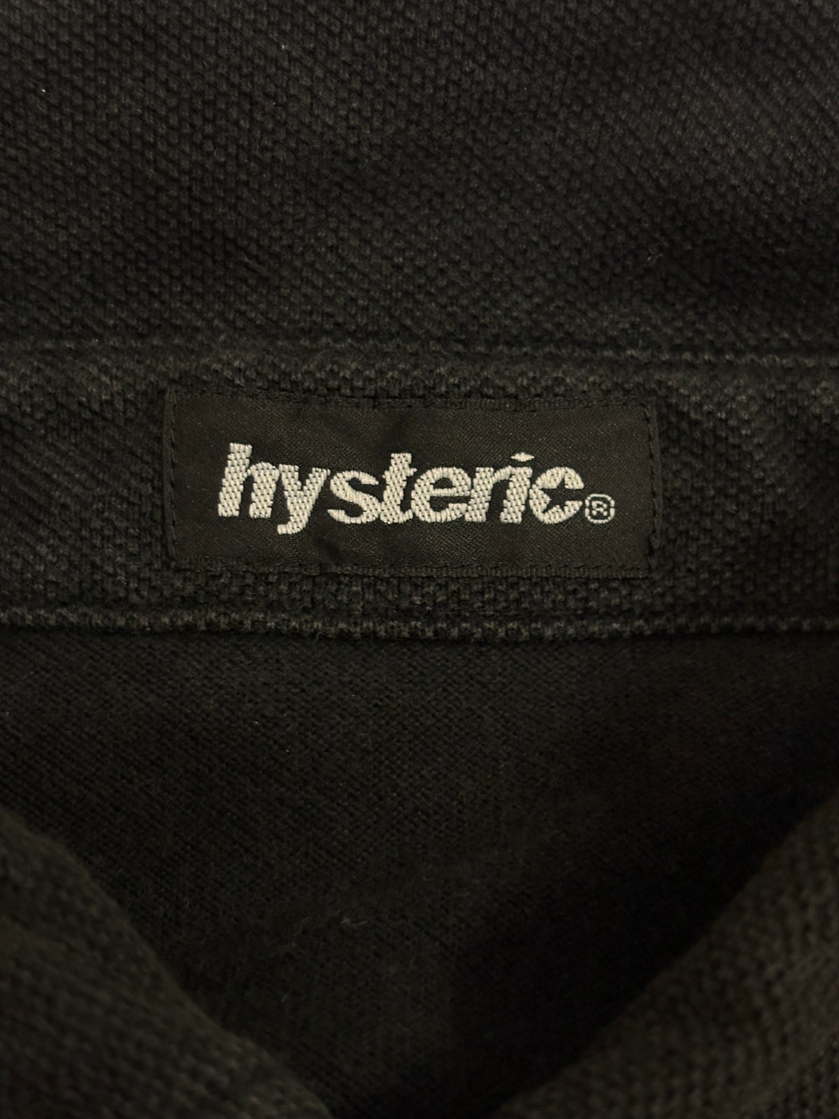 Hysteric Glamour black skull polo T-shirt