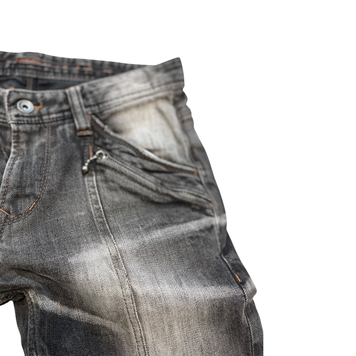 Nicole Club grey streaked claw mark shoe cut denim jeans