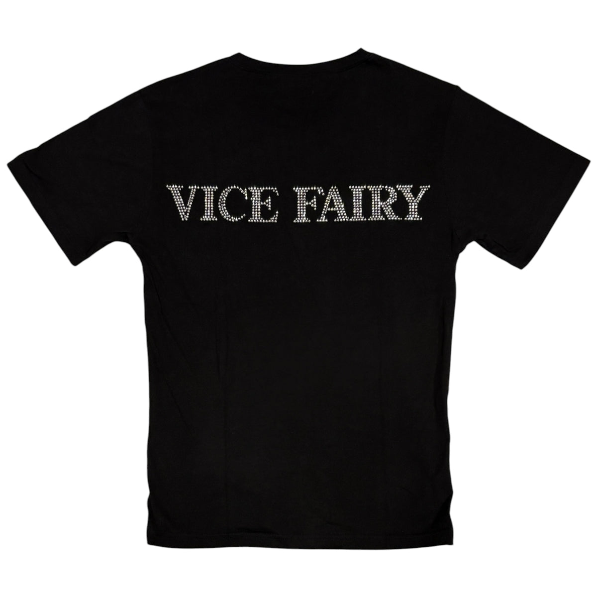 Vice Fairy rhinestone studded One Piece spellout T-shirt