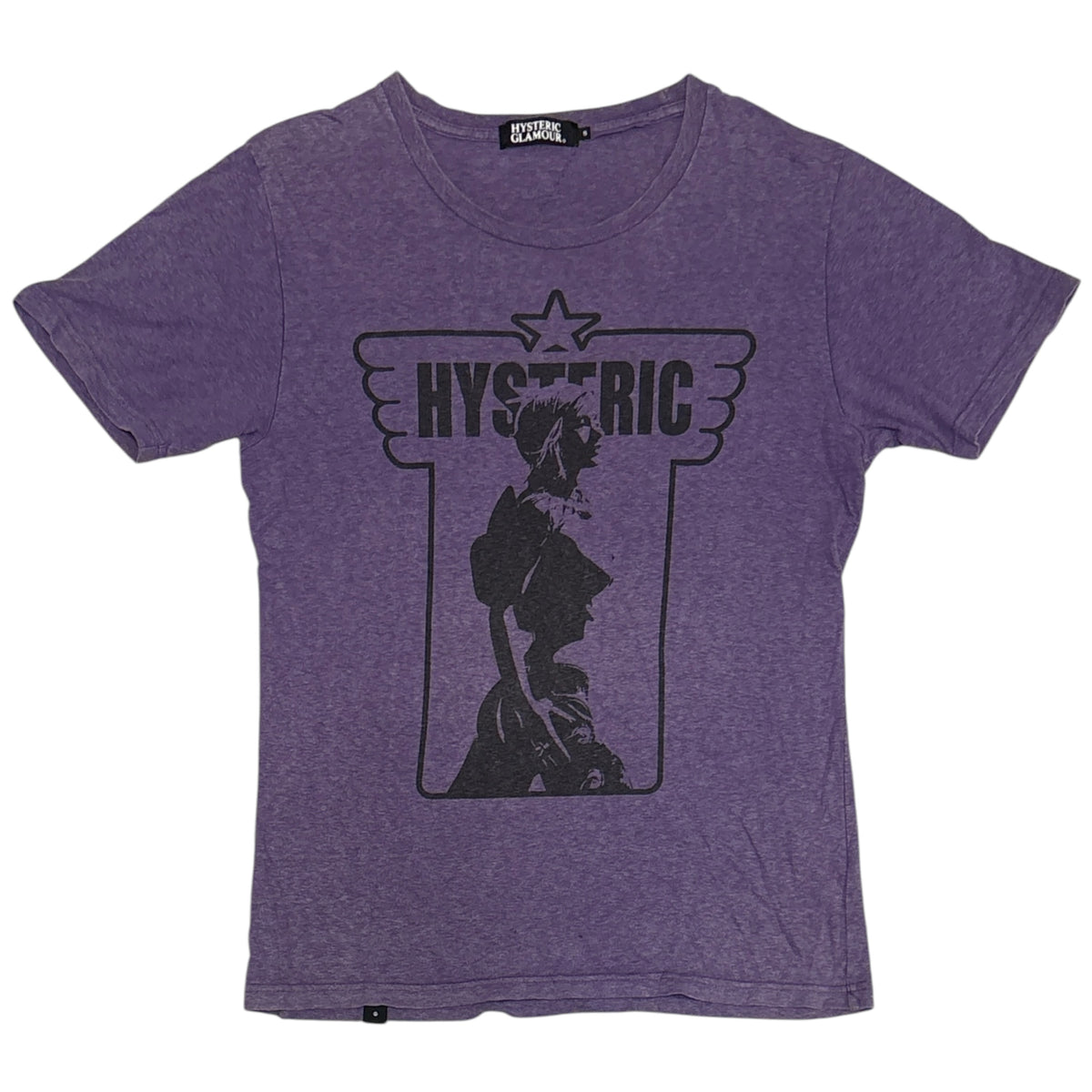 Hysteric Glamour purple futuristic girl graphic T-shirt