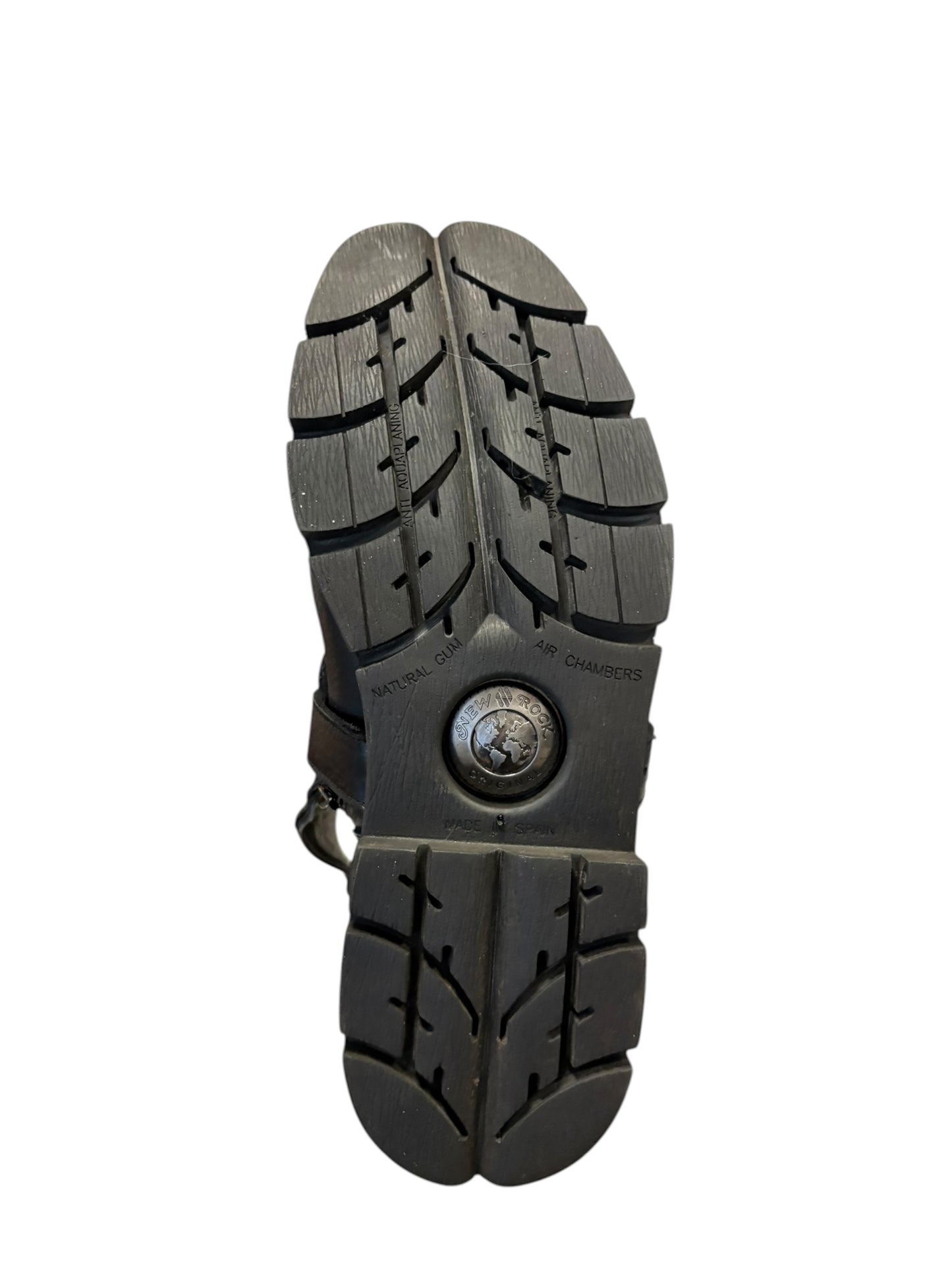 New Rock black multi buckle reactor boots w side zipper