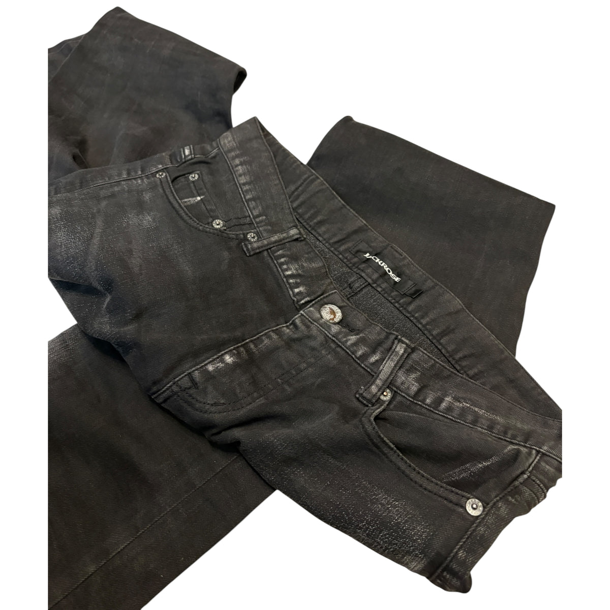 Jackrose black fade wash bootcut denim jeans
