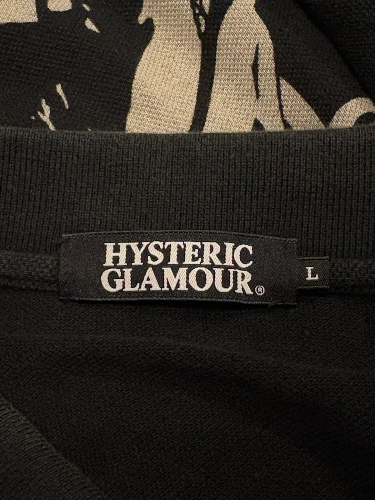 Hysteric Glamour black graphic polo T-shirt