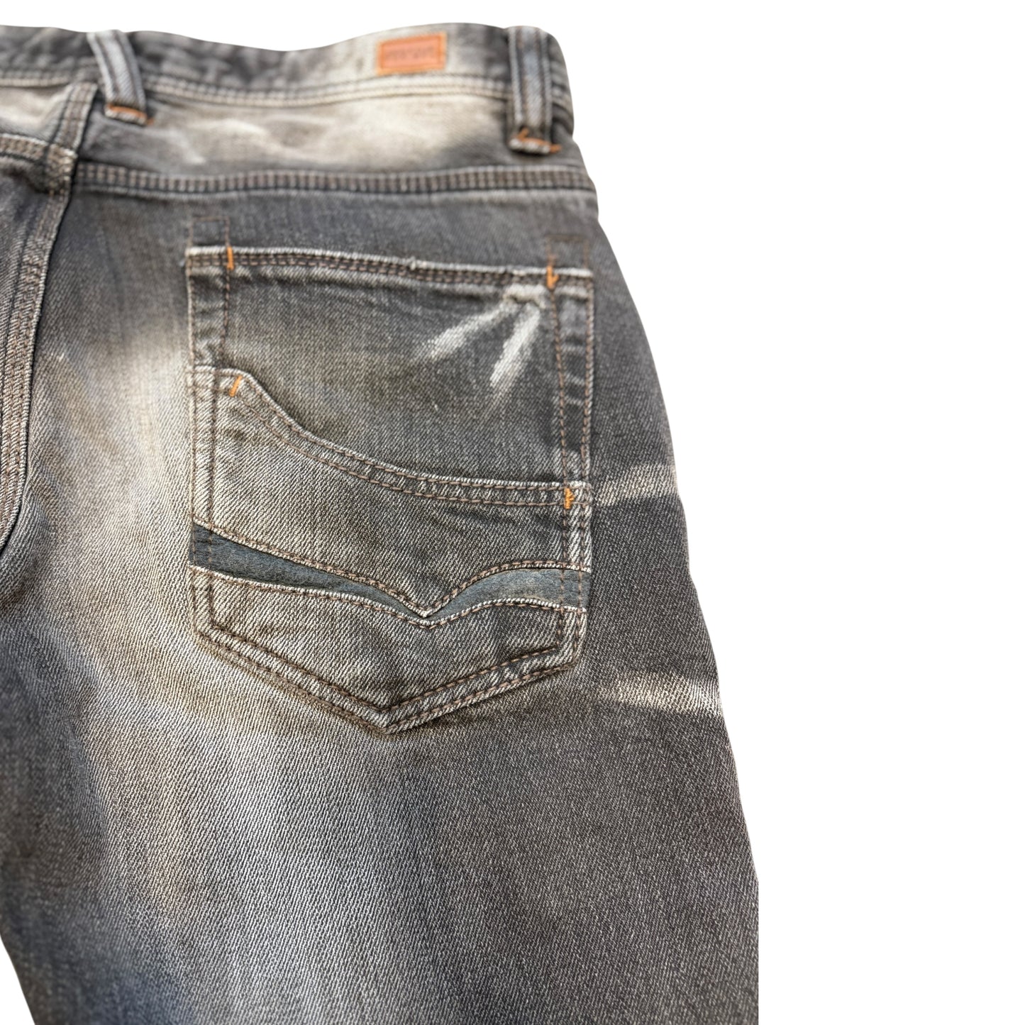 Nicole Club grey streaked claw mark shoe cut denim jeans