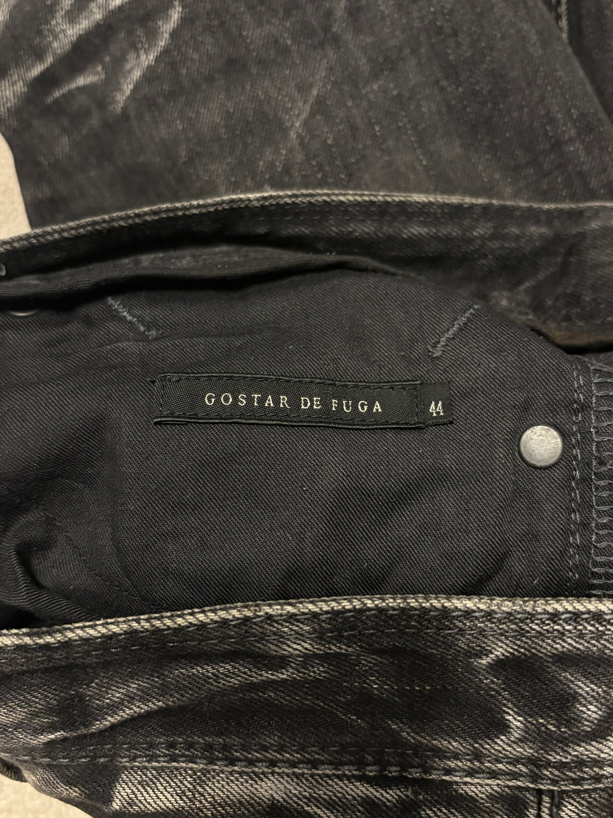Fuga grey whiskered bootcut distressed denim jeans
