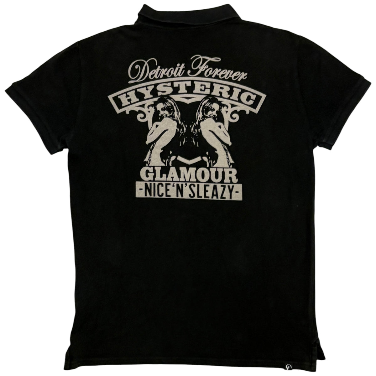 Hysteric Glamour black graphic polo T-shirt