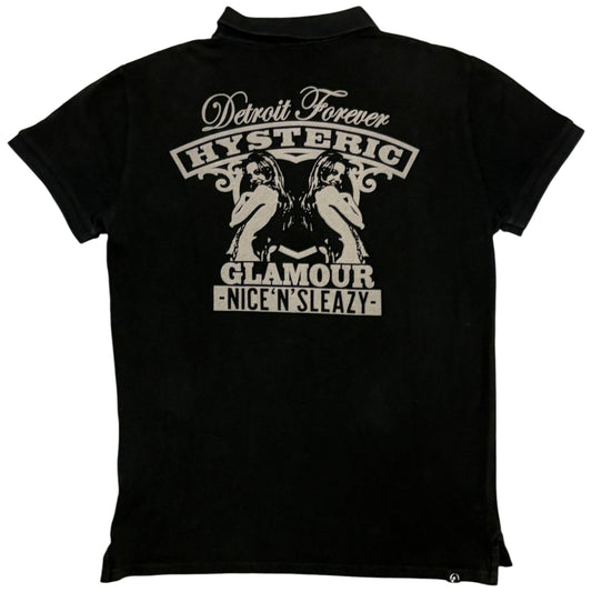Hysteric Glamour black graphic polo T-shirt