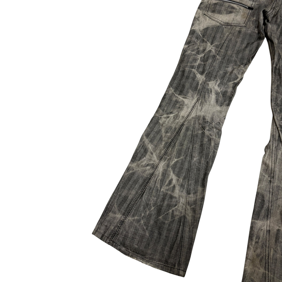 Japanese brand grey fade wash flare bootcut denim jeans