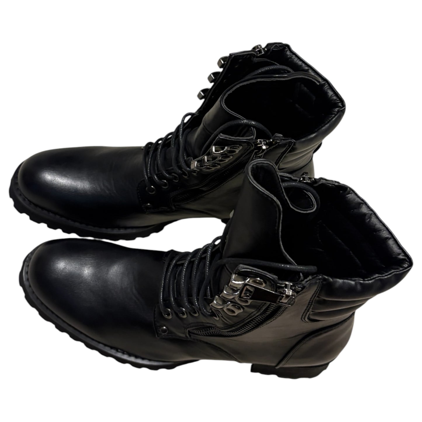 Japanese brand Boredom black studded side zipper ankle boots