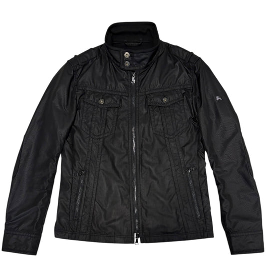 Burberry Black Label (JP exclusive line) black check windbreaker jacket