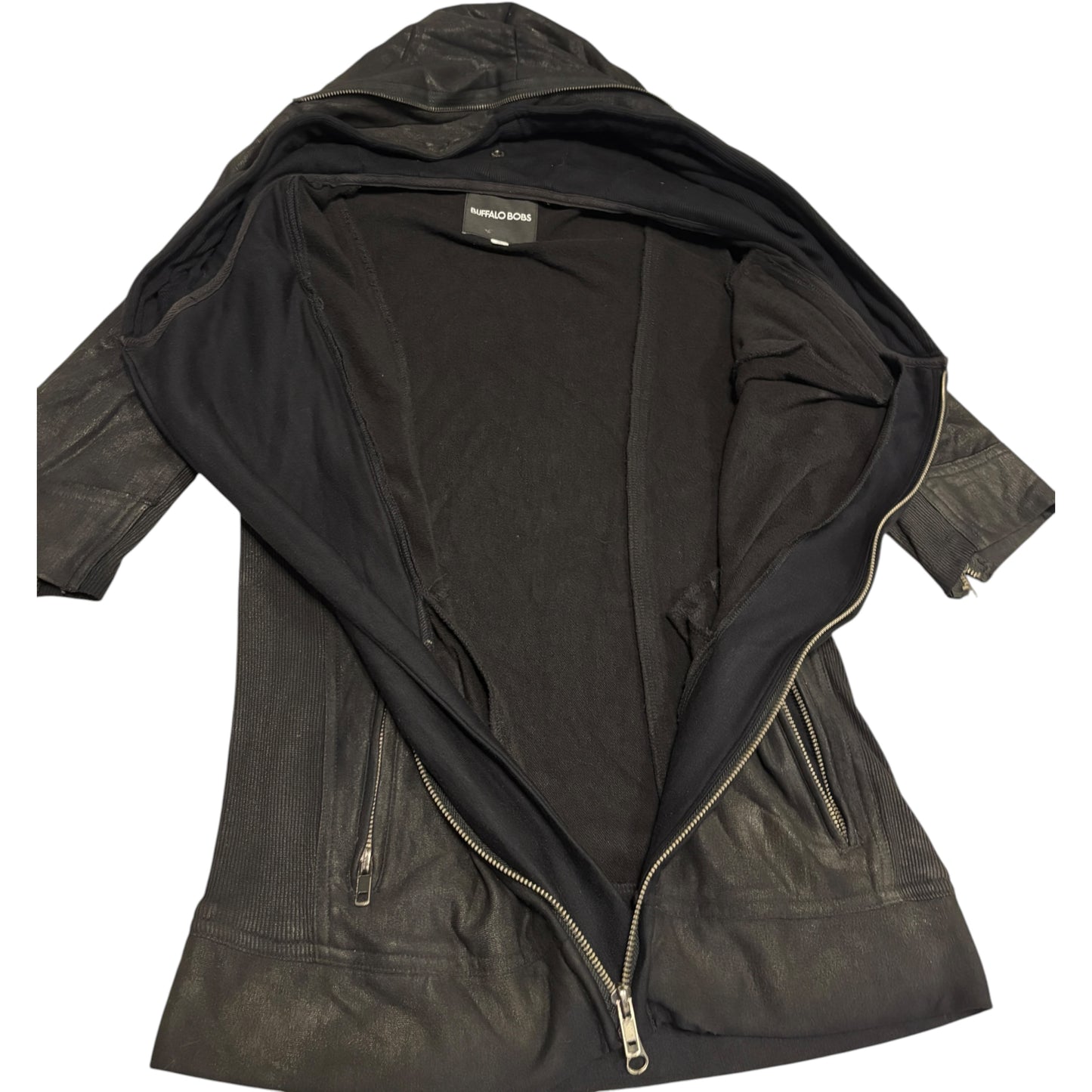 Buffalo Bobs asymmetric multizip ninja hoodie