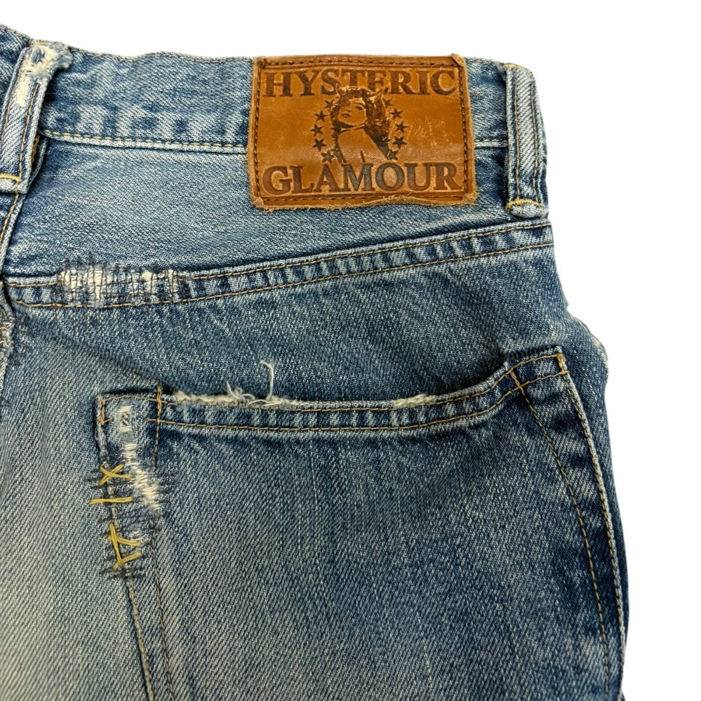 Hysteric Glamour distressed blue studded pocket denim jeans