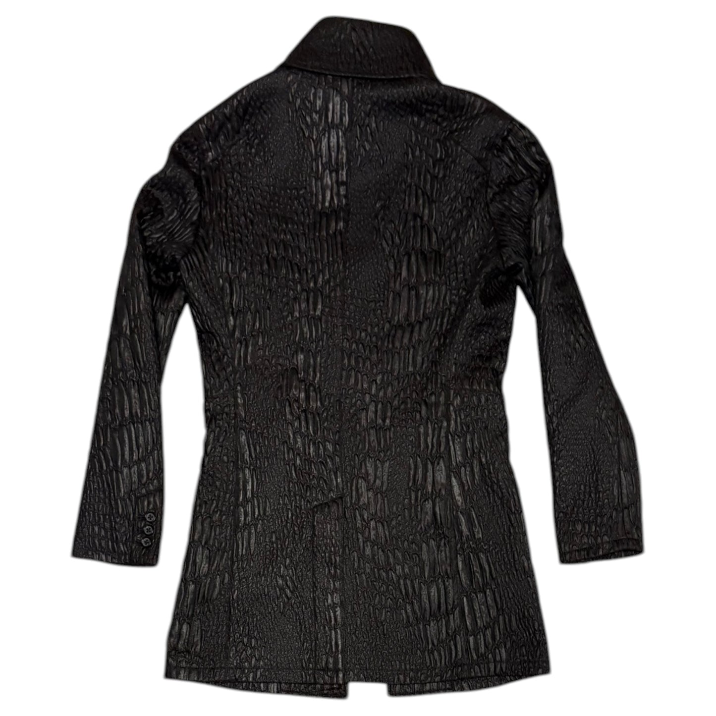 Tornado Mart alligator textured vampire light overcoat