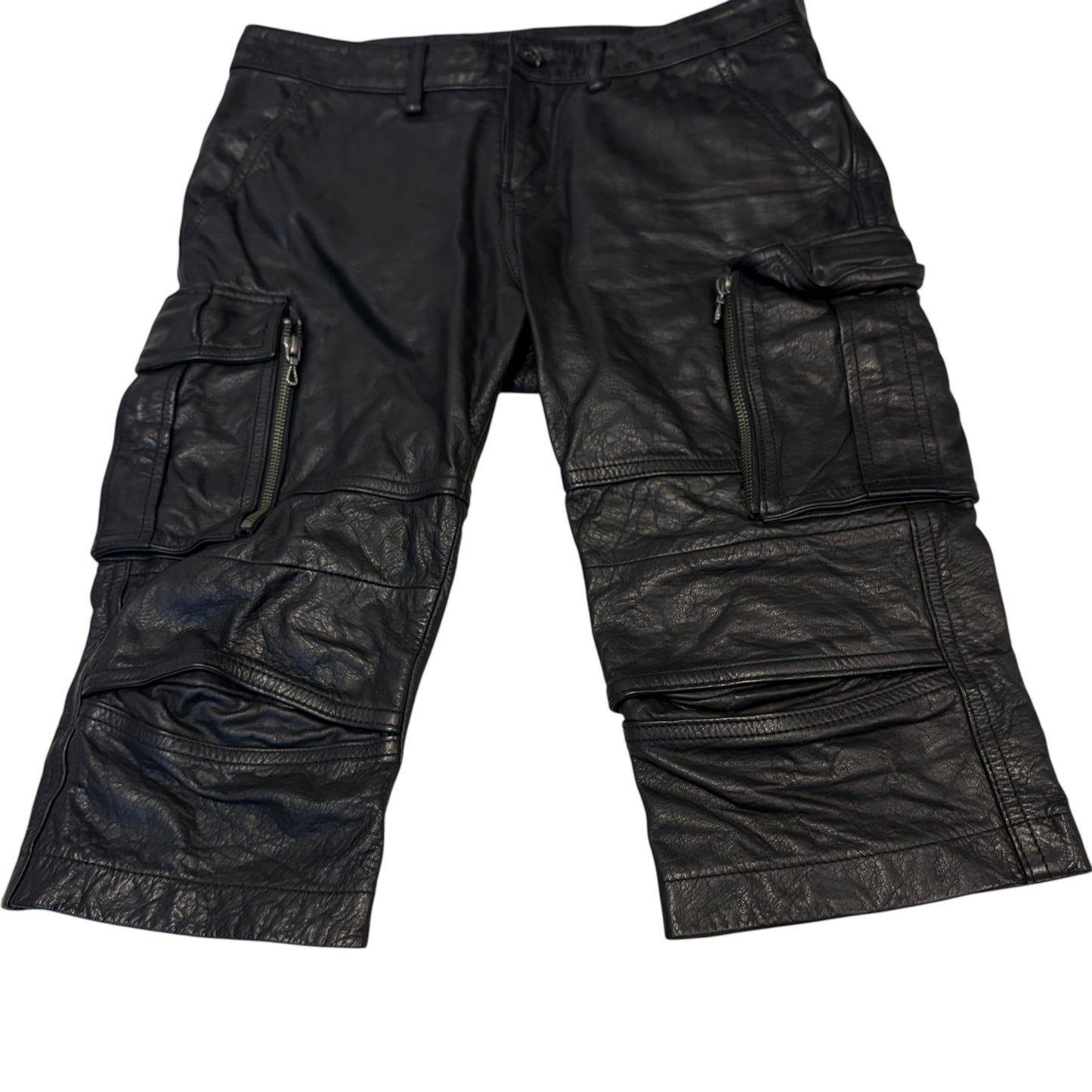 Fuga leather multipcoket cargo shorts