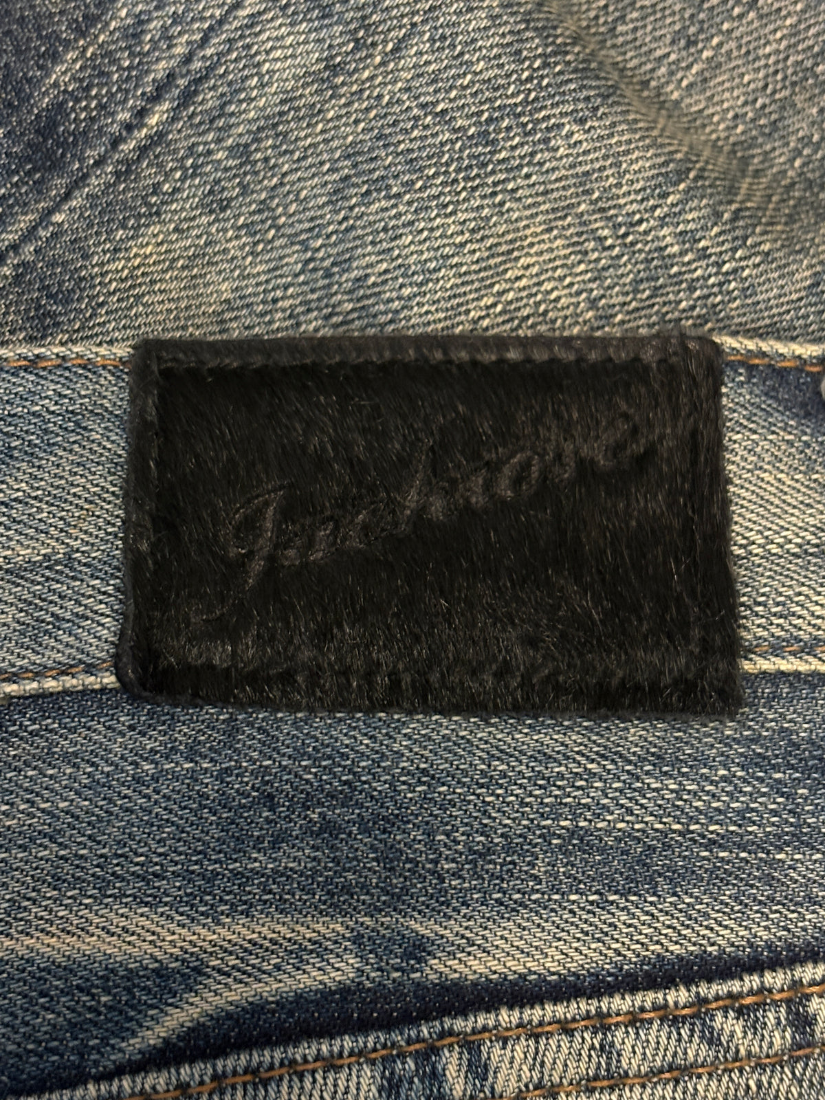 Jackrose blue whiskered washed bootcut denim jeans